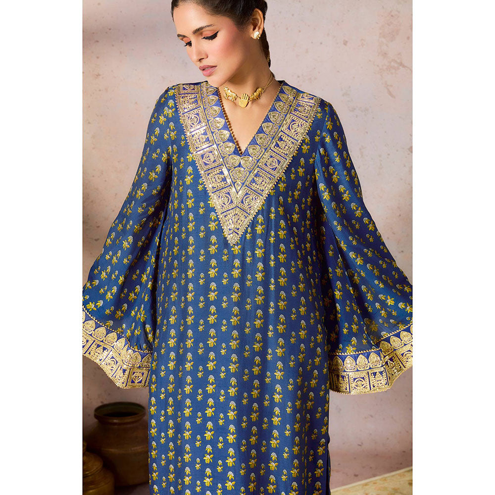 Masaba Blue Pixie Dust Kurta with Pant (Set of 2)