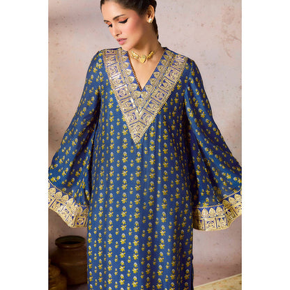 Masaba Blue Pixie Dust Kurta with Pant (Set of 2)