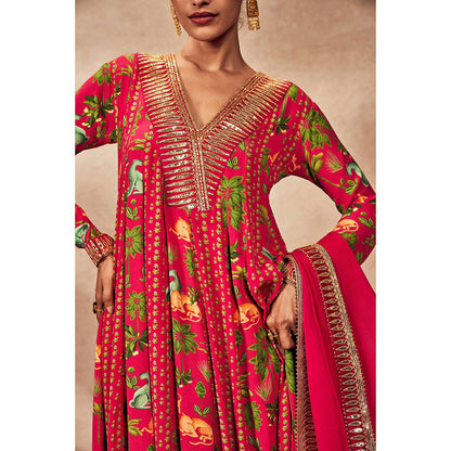 Masaba Pink Rhapsody Anarkali with Dupatta (Set of 2)