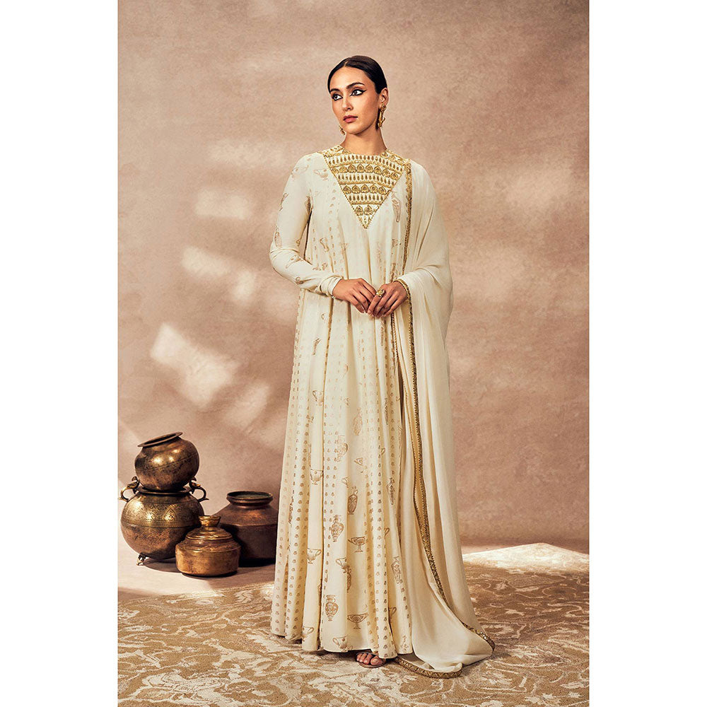 Masaba Off White Anarkali with Dupatta (Set of 2)