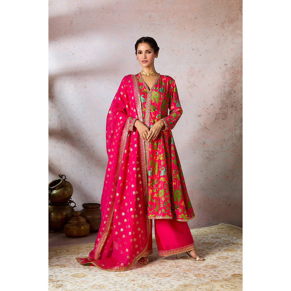 Masaba Pink Kurta with Palazzo and Dupatta (Set of 3)