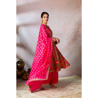 Masaba Pink Kurta with Palazzo and Dupatta (Set of 3)