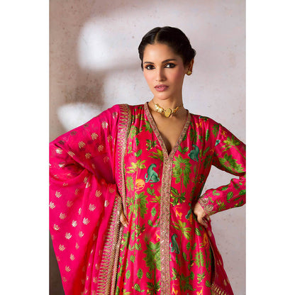 Masaba Pink Kurta with Palazzo and Dupatta (Set of 3)