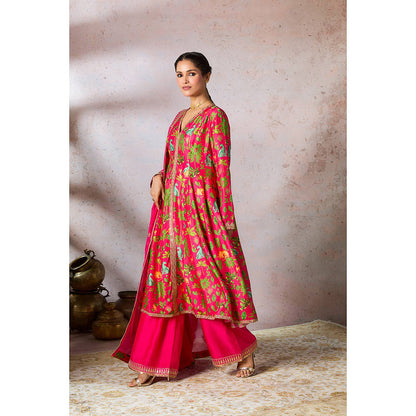 Masaba Pink Kurta with Palazzo and Dupatta (Set of 3)