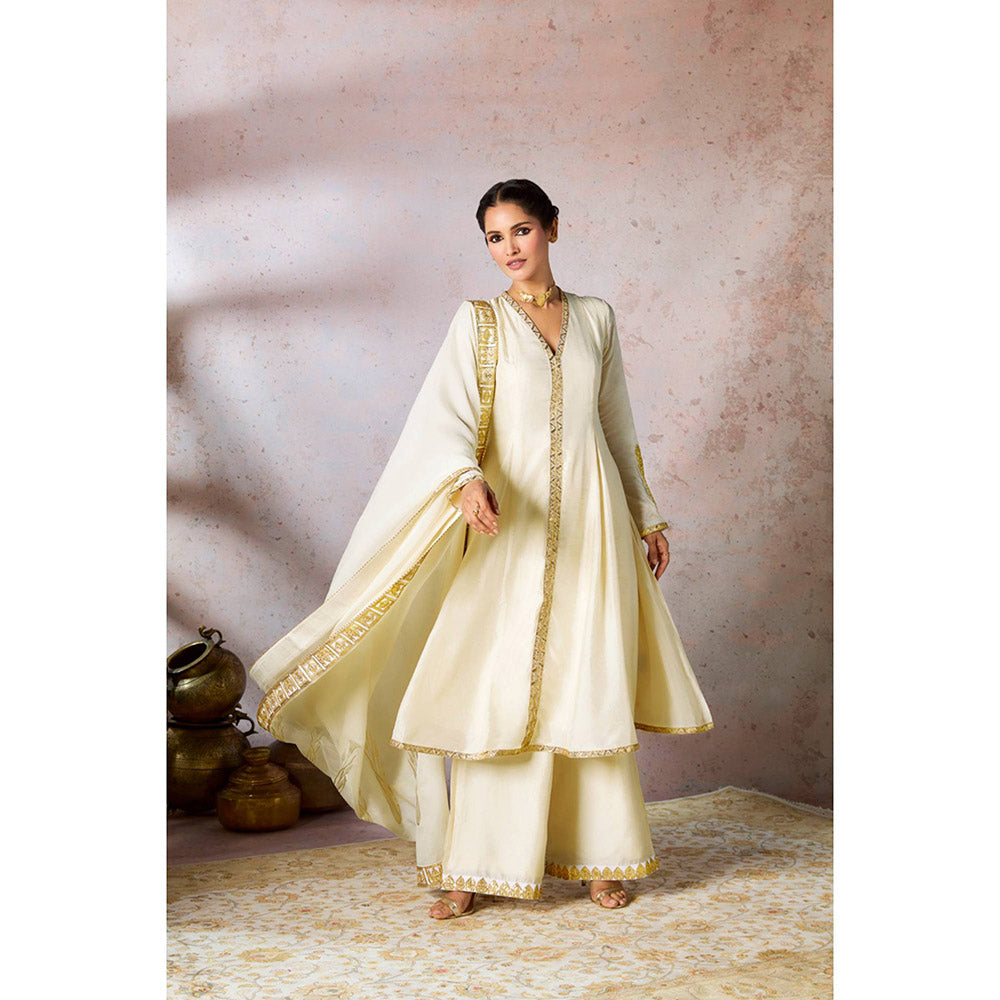 Masaba Ivory Whispering Kurta with Palazzo and Dupatta (Set of 3)