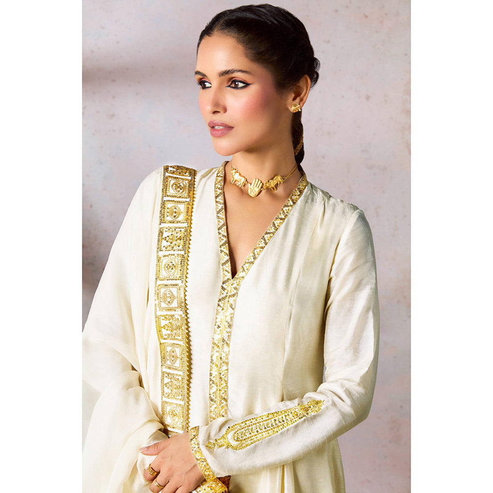 Masaba Ivory Whispering Kurta with Palazzo and Dupatta (Set of 3)