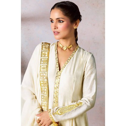 Masaba Ivory Whispering Kurta with Palazzo and Dupatta (Set of 3)