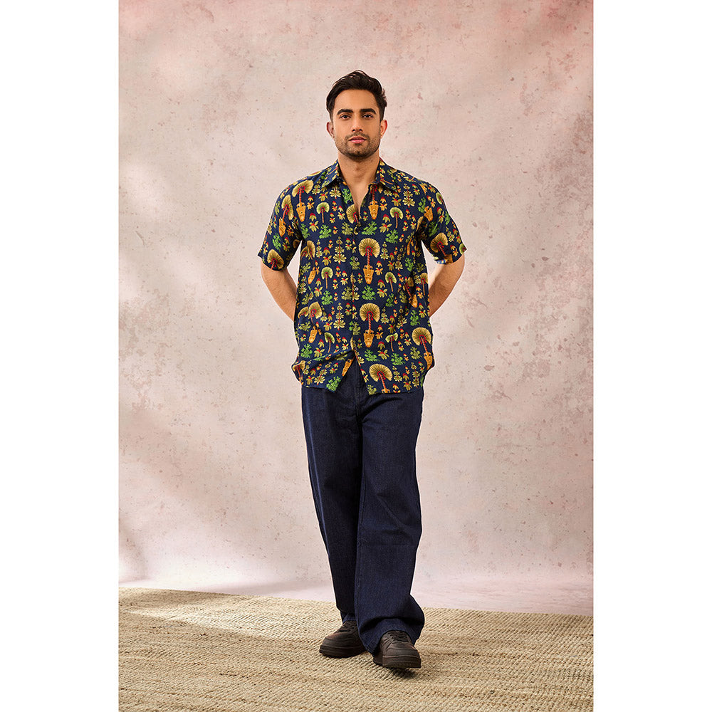 Masaba Blue Nomadic Tribe Shirt
