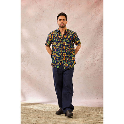 Masaba Blue Nomadic Tribe Shirt