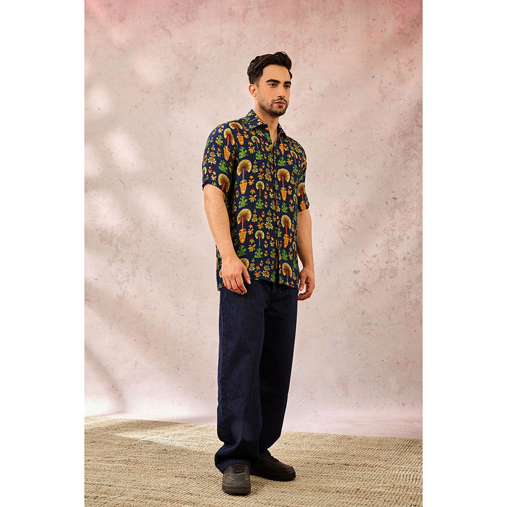 Masaba Blue Nomadic Tribe Shirt