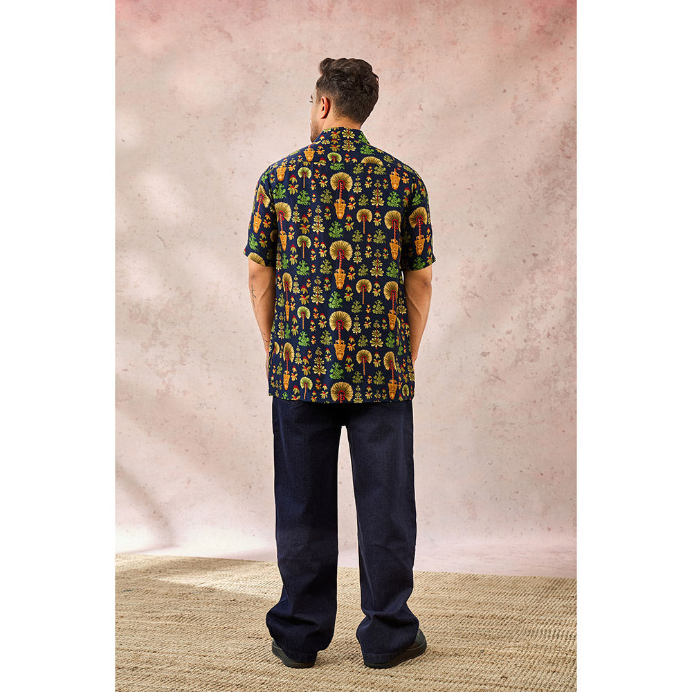 Masaba Blue Nomadic Tribe Shirt