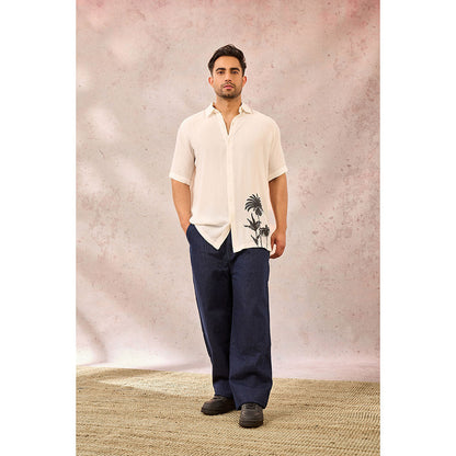 Masaba White Palm Tree Print Shirt