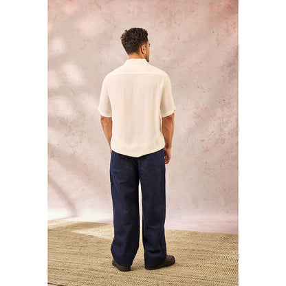 Masaba White Palm Tree Print Shirt