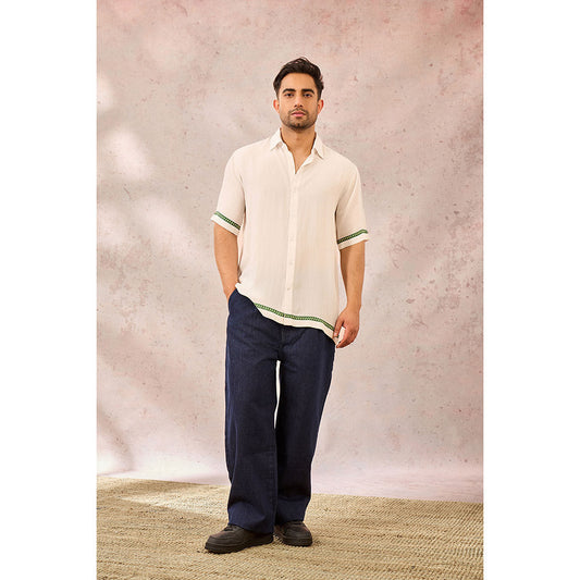 Masaba White Tropical Print Shirt