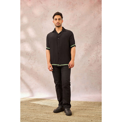 Masaba Black Tropical Print Shirt