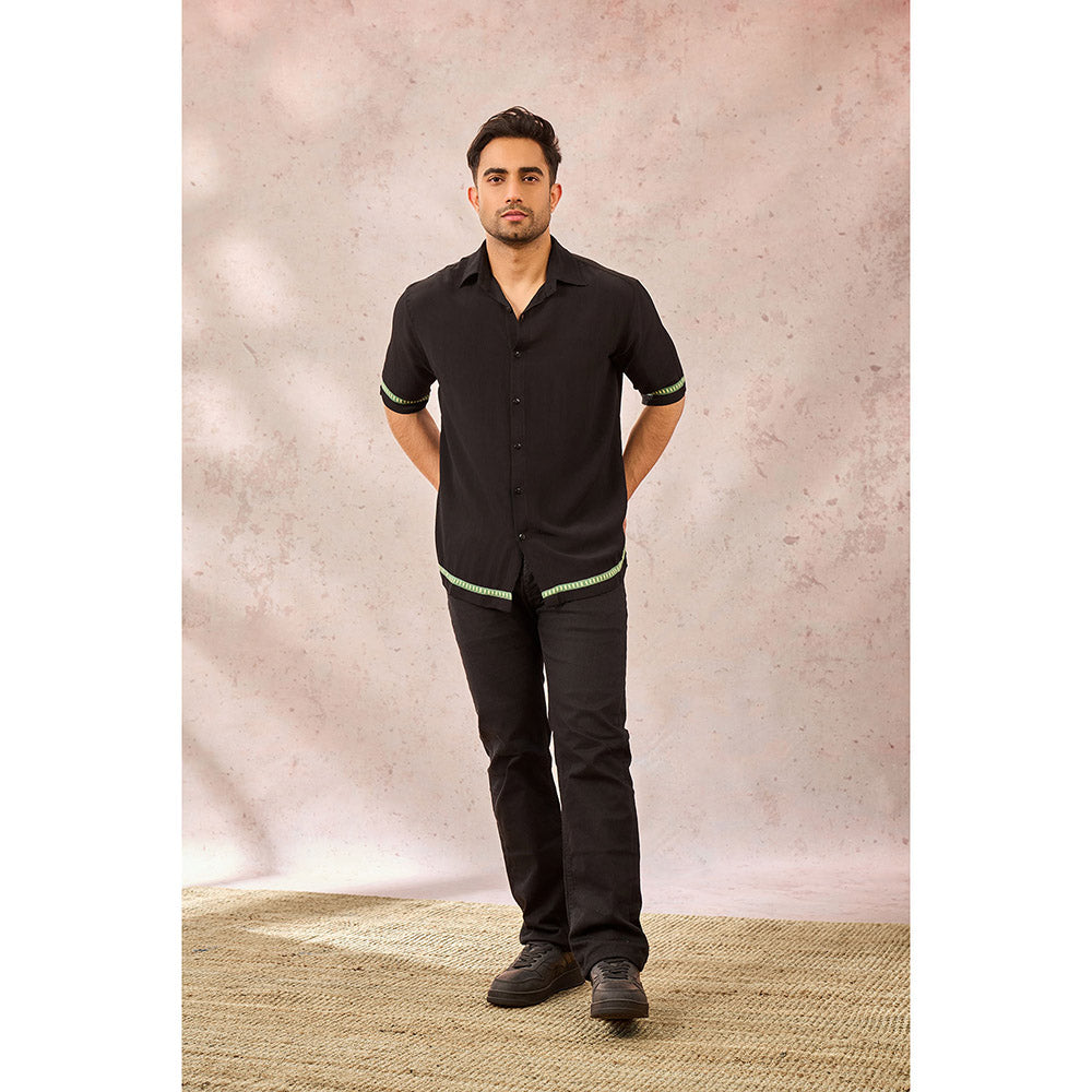 Masaba Black Tropical Print Shirt