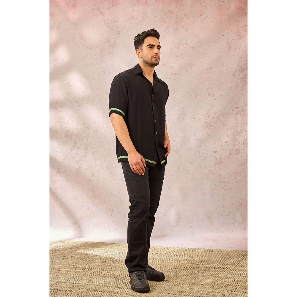 Masaba Black Tropical Print Shirt