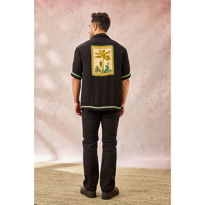Masaba Black Tropical Print Shirt