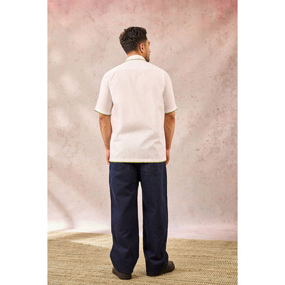 Masaba White Tropical Embroidered Shirt