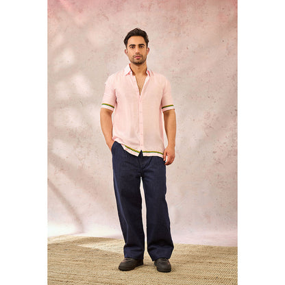 Masaba Baby Pink Leopard Print Shirt