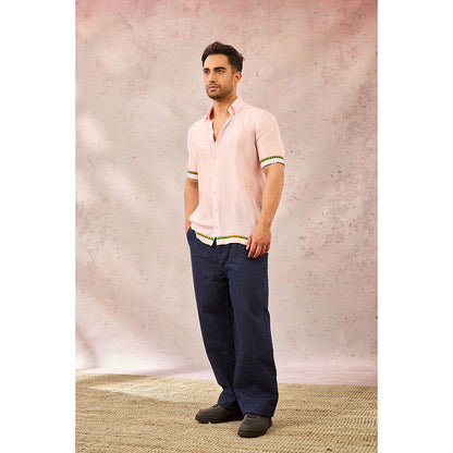 Masaba Baby Pink Leopard Print Shirt