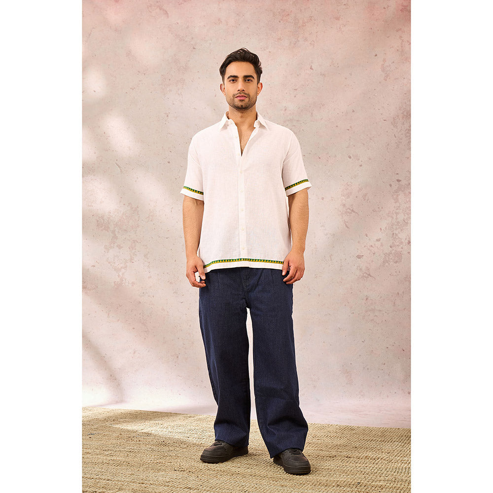 Masaba White Leopard Print Shirt