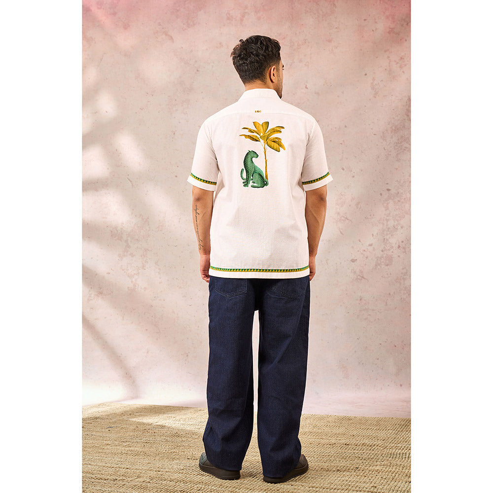 Masaba White Leopard Print Shirt