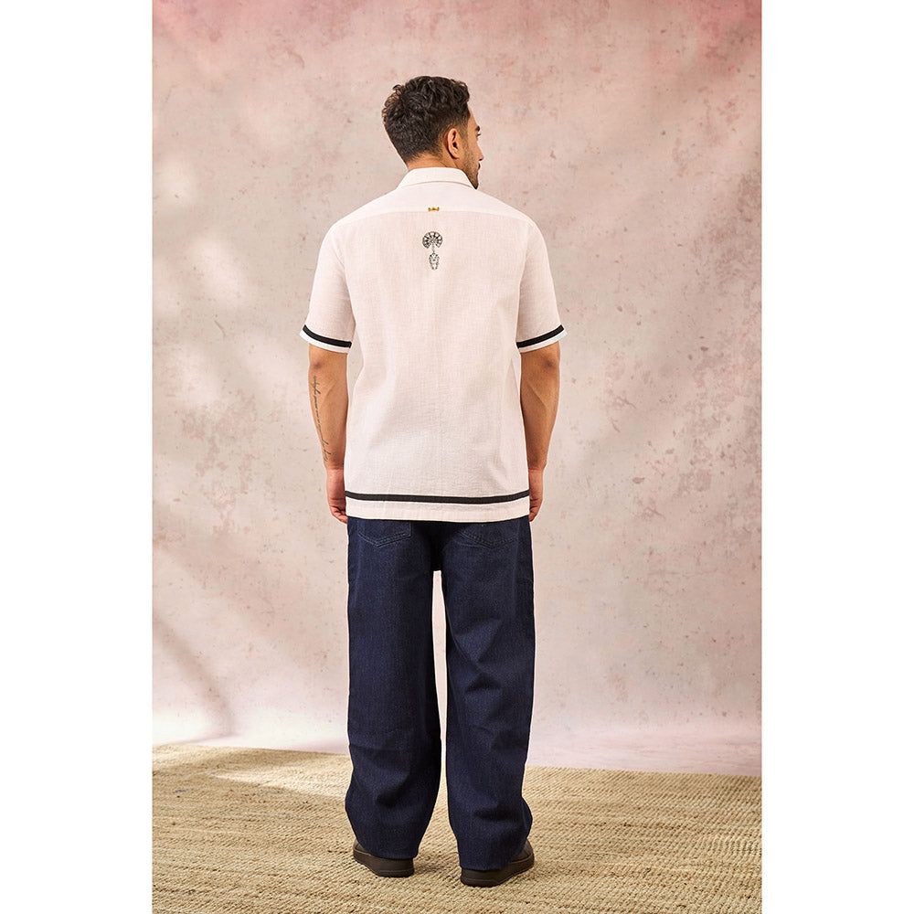 Masaba White Monotone Tropical Shirt