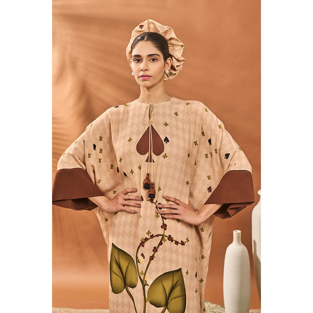 Masaba Beige Clover Kaftan Dress