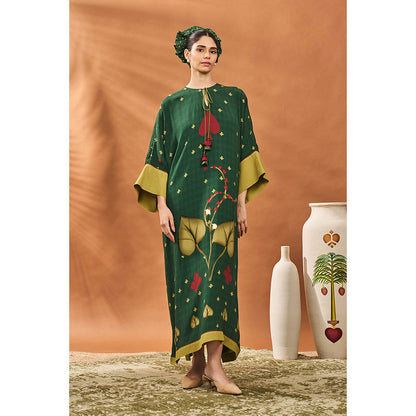 Masaba Green Clover Kaftan Dress