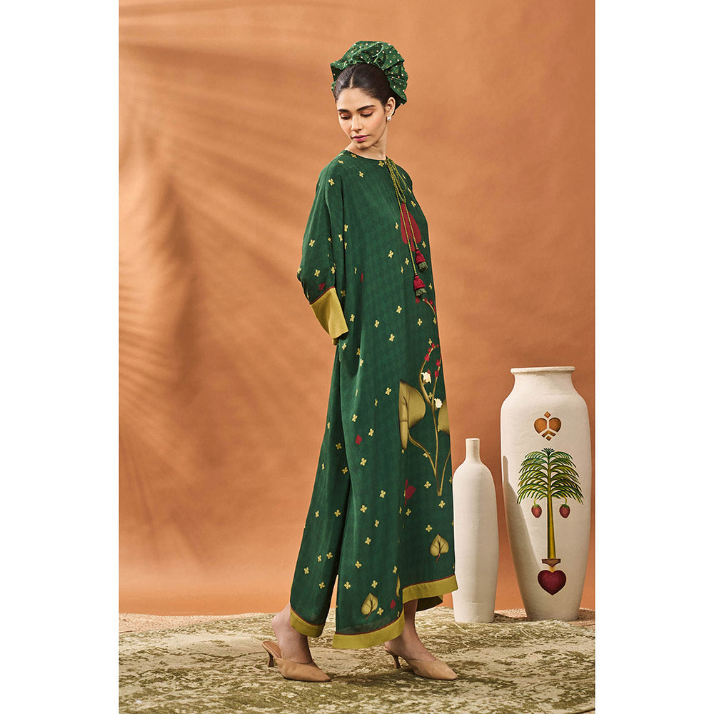 Masaba Green Clover Kaftan Dress