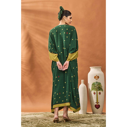 Masaba Green Clover Kaftan Dress