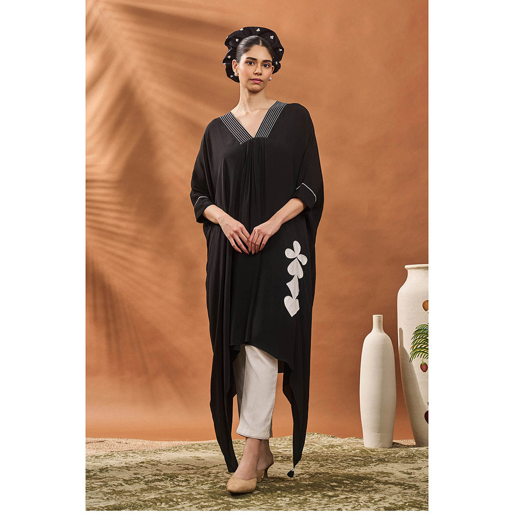 Masaba Black Kaftan with Pant (Set of 2)