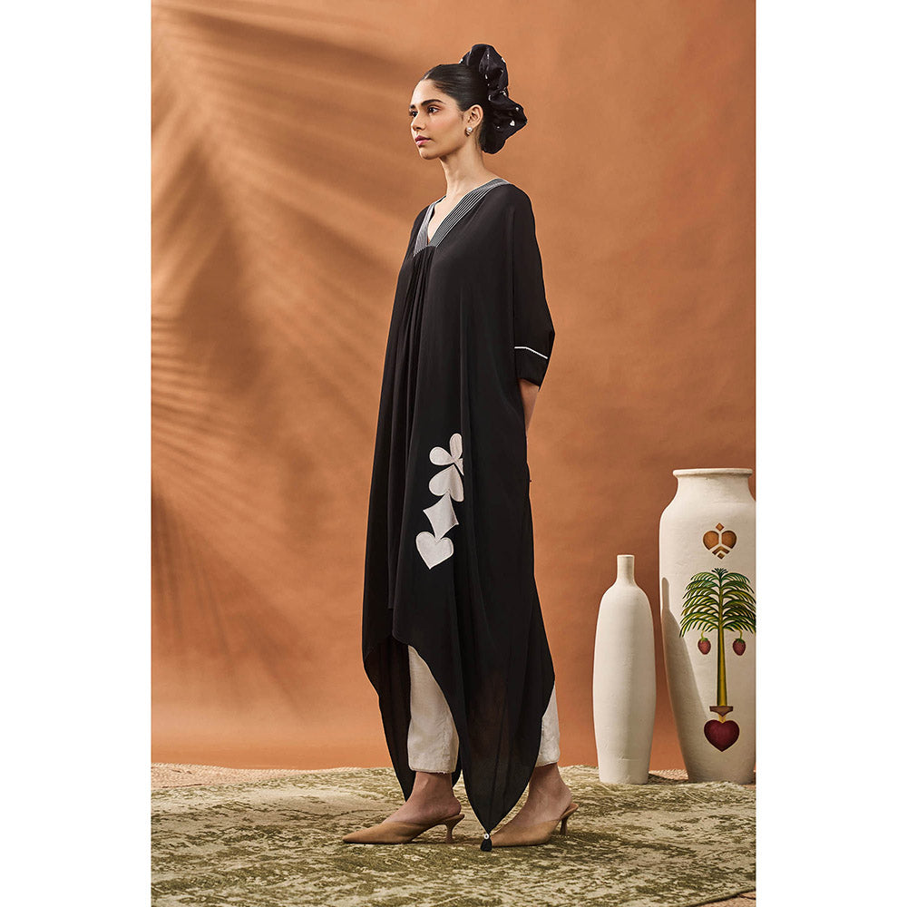 Masaba Black Kaftan with Pant (Set of 2)
