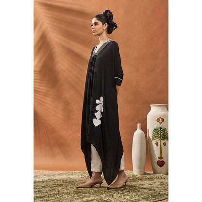Masaba Black Kaftan with Pant (Set of 2)