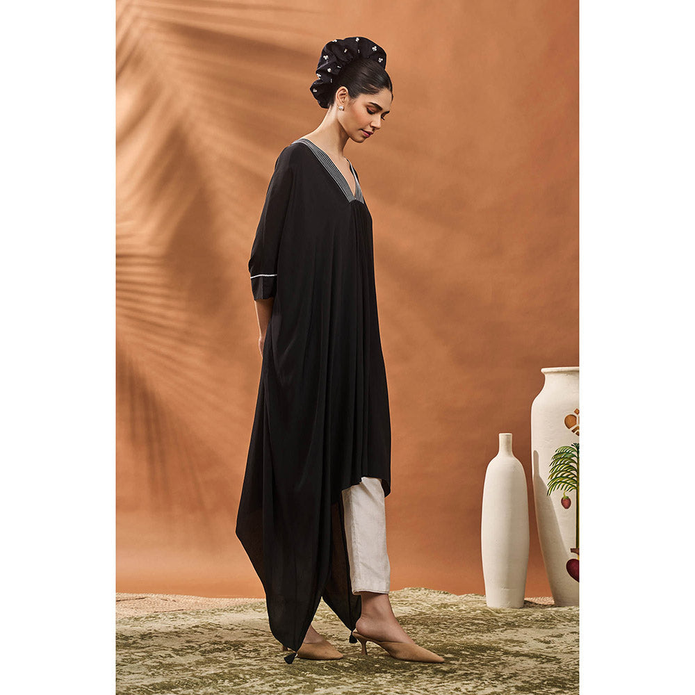 Masaba Black Kaftan with Pant (Set of 2)
