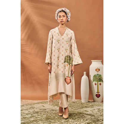 Masaba Beige Bloom Kurta with Pant (Set of 2)