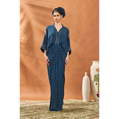 Masaba Blue Shirt with Skirt (Set of 2)