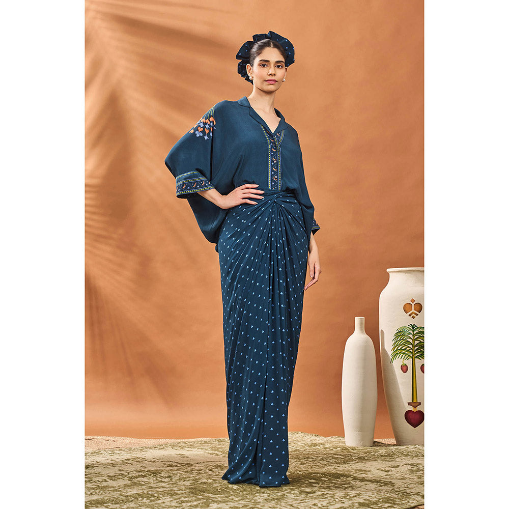 Masaba Blue Shirt with Skirt (Set of 2)