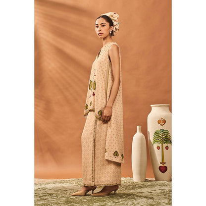 Masaba Beige Kurta with Vashti Style Skirt (Set of 2)