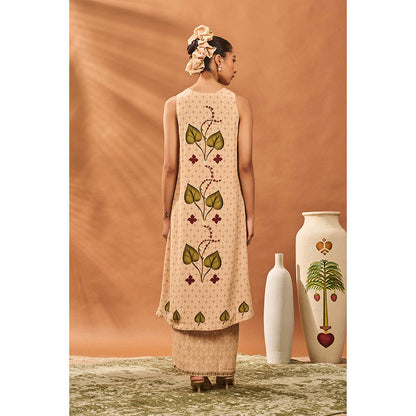 Masaba Beige Kurta with Vashti Style Skirt (Set of 2)