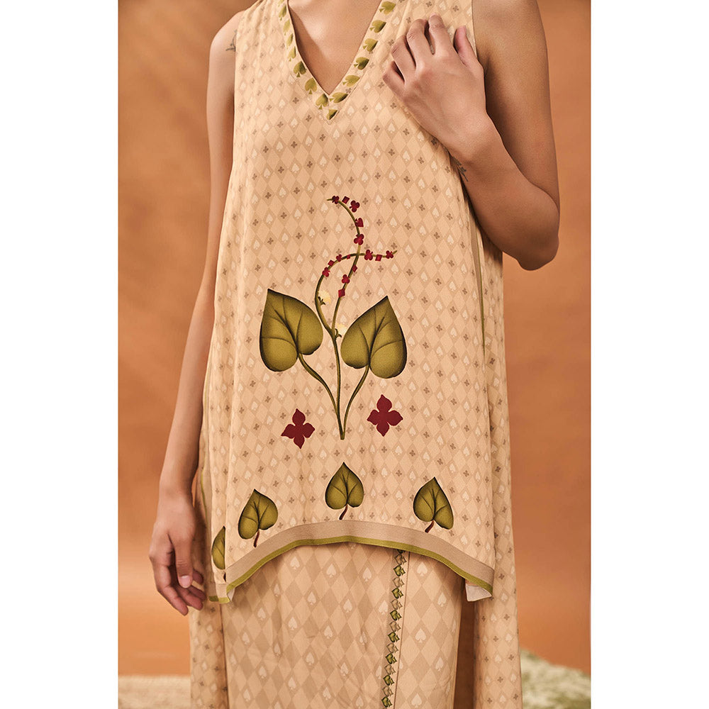Masaba Beige Kurta with Vashti Style Skirt (Set of 2)