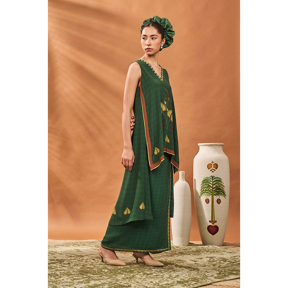 Masaba Green Kurta with Vashti Style Skirt (Set of 2)