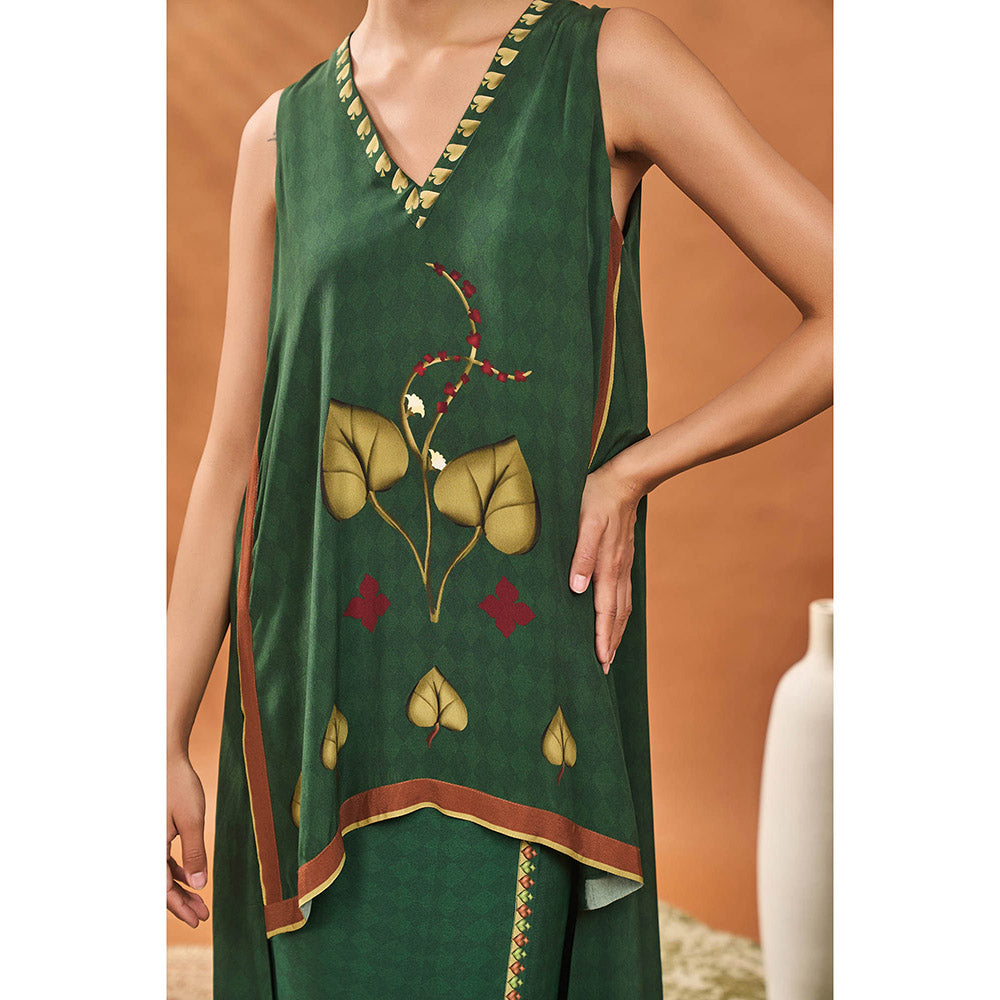 Masaba Green Kurta with Vashti Style Skirt (Set of 2)