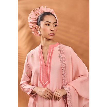 Masaba Pink Meadow Kurta with Pant and Dupatta (Set of 3)