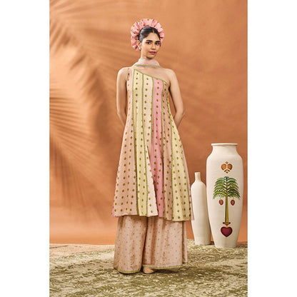 Masaba Nude Kurta with Palazzo and Dupatta (Set of 3)