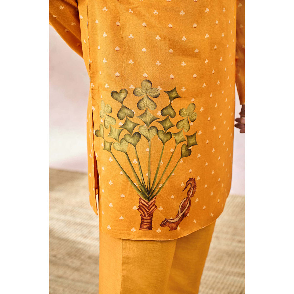 Masaba Yellow Spade Blossom Kurta