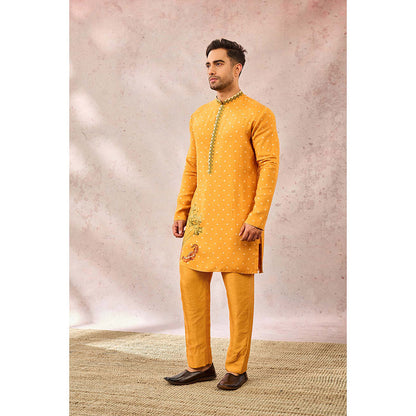 Masaba Yellow Spade Blossom Kurta with Pant (Set of 2)