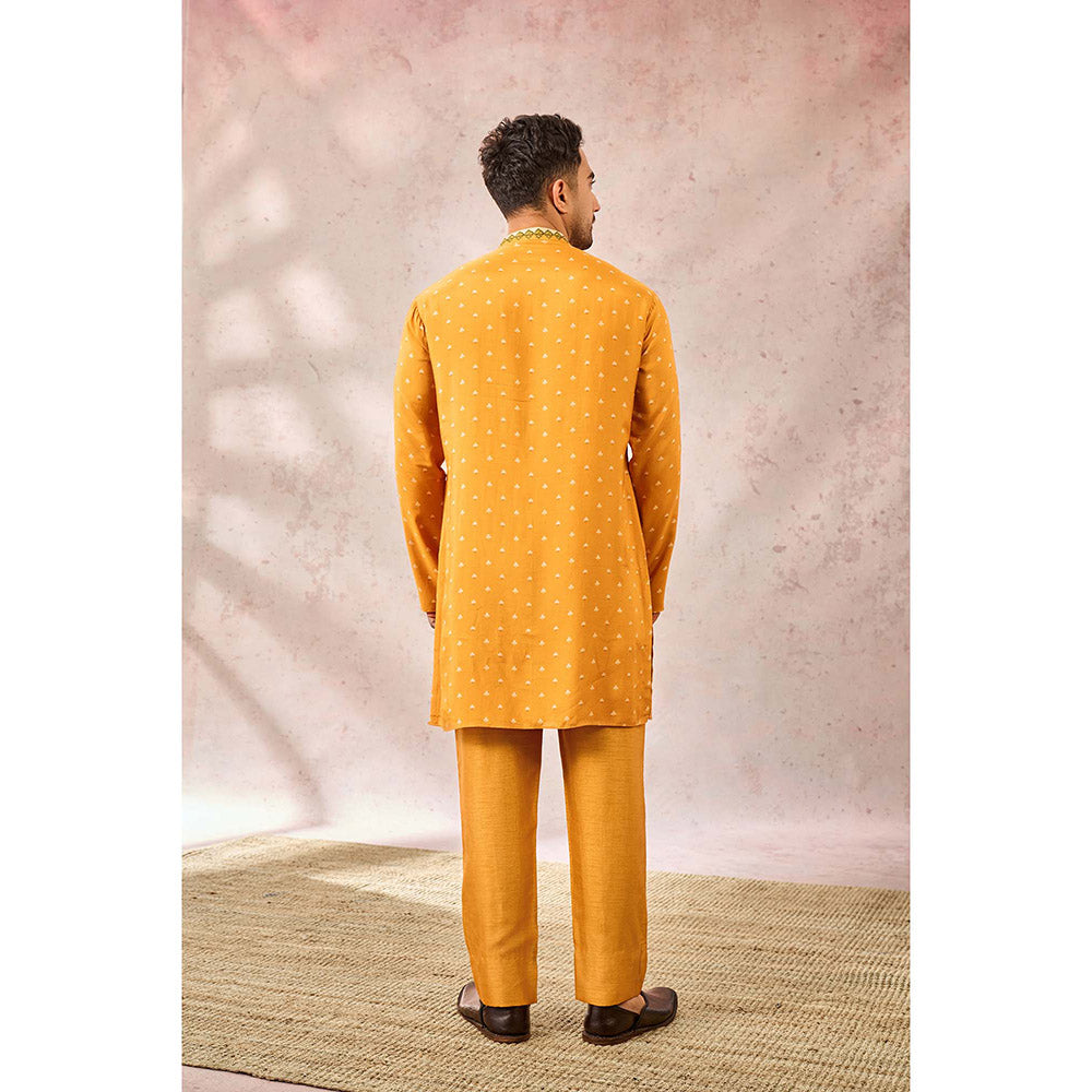 Masaba Yellow Spade Blossom Kurta with Pant (Set of 2)