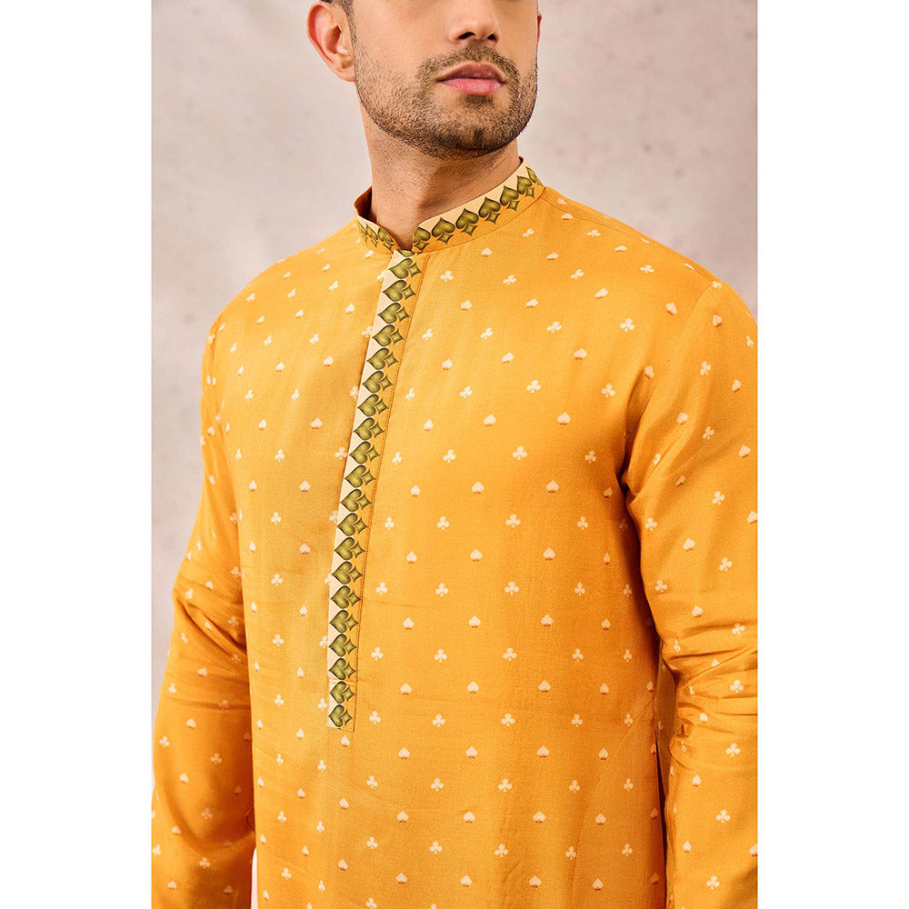 Masaba Yellow Spade Blossom Kurta with Pant (Set of 2)